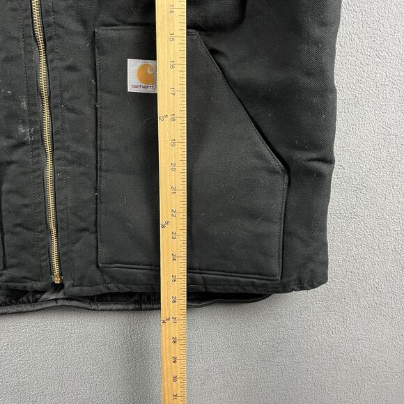 Carhartt Vest Mens XL Black Quilt Lined Grunge Full Zip Outdoor Workwear - Picture 10 of 10